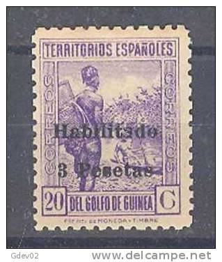 GUI267SASF-L4141-TRSCOLGUI.Guinee.GUINEA ESPAÑOLA.Indigena.1942.(E D 267**)sin Charnela. MAGNIFICO.. - Guinée Espagnole