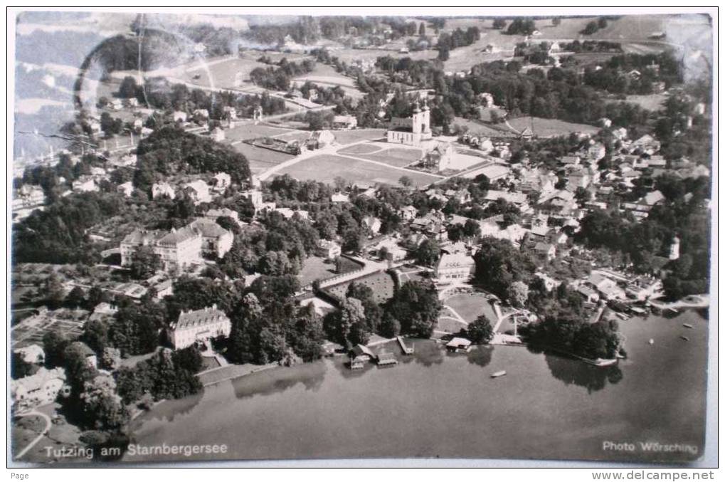 Tutzing,Starnberger See,1957,Luftbild, - Tutzing