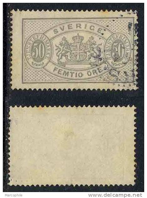 SUEDE / 1891  - 50 ö. Gris TIMBRE DE SERVICE # 18 Ob. - Dienstmarken