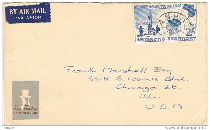 Carta Aerea Antartic Australian Territory. IVANHOE 1957. - Covers & Documents