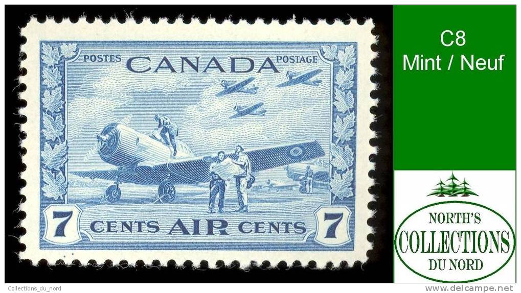 Canada, Air Mail (Unitrade & Scott # C8), Mint VF - Poste Aérienne