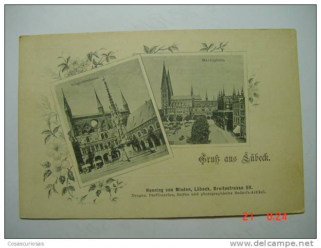 4999 GERMANY DEUTSCHLAND  LÜBECK  PUBLI   DROGEN PERFUMERIEN YEARS  1900  OTHERS IN MY STORE - Luebeck