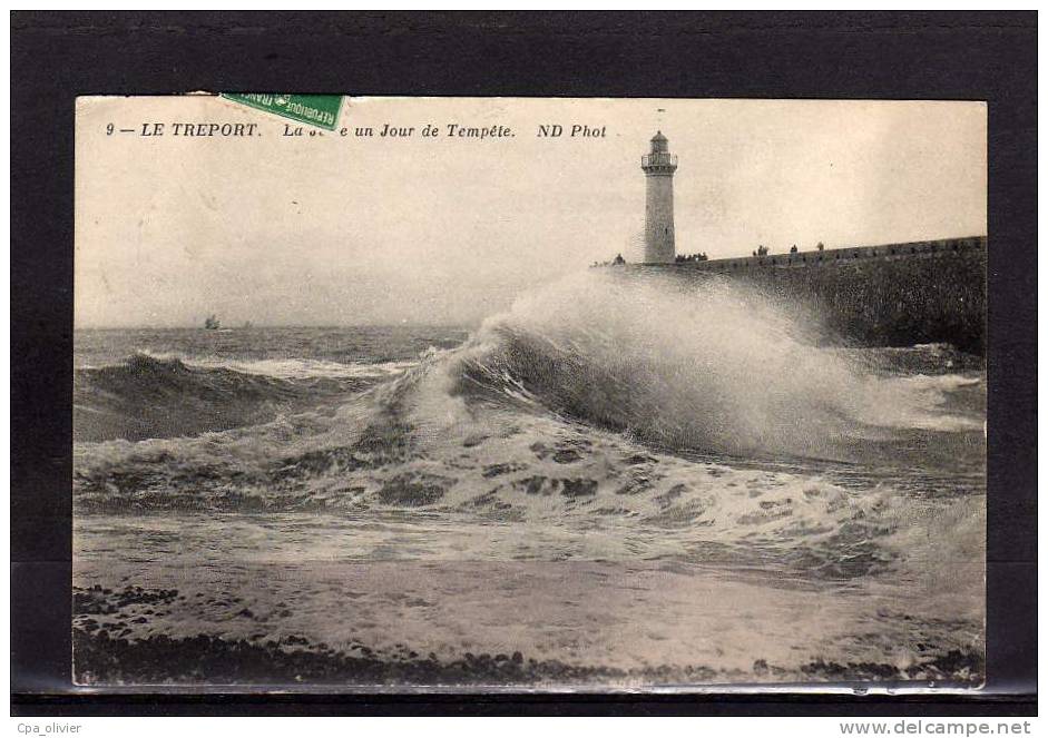 76 LE TREPORT Jetée, Jour De Tempete, Phare, Ed ND 9, 1912 *** Enigme *** - Le Treport