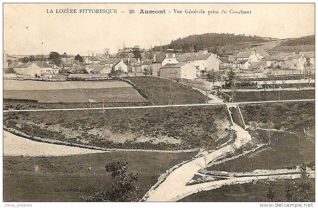 48/  AUMONT / VUE GENERALE PRISE DU COUCHANT - Aumont Aubrac