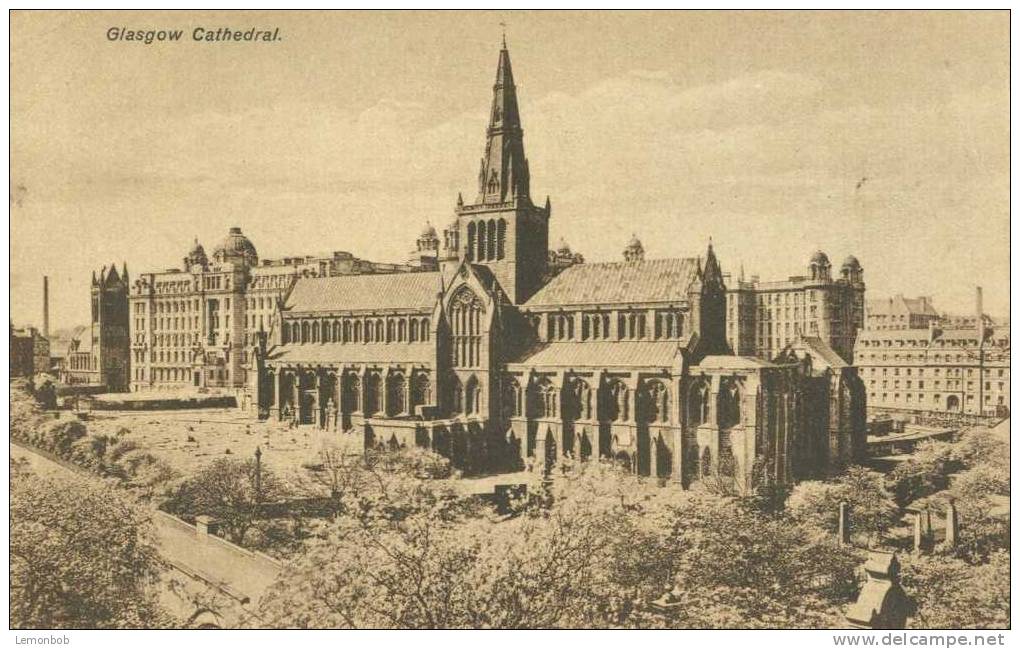 Britain United Kingdom - Glasgow Cathedral 1928 Postcard [P1372] - Lanarkshire / Glasgow