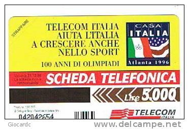 TELECOM ITALIA  - CAT. C.& C  2591 - OLIMPIADI DI ATLANTA, 1996   -  NUOVA - Pubbliche Speciali O Commemorative