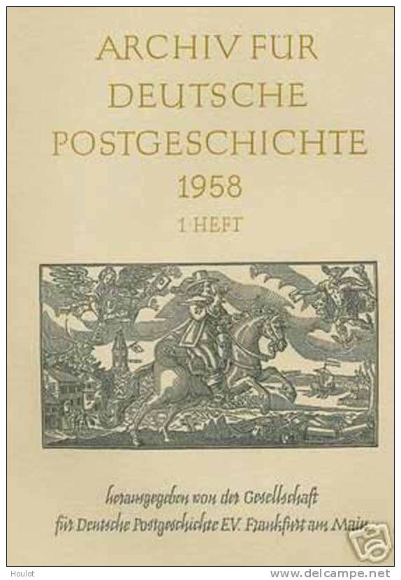 ARCHIV FÜR DEUTSCHE POSTGESCHICHTE   Band 1958 / 1 - Allemand (àpd. 1941)