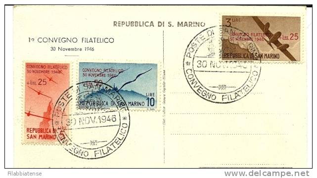 1946 - San Marino 298/00 FDC Convegno      15/14M - Storia Postale