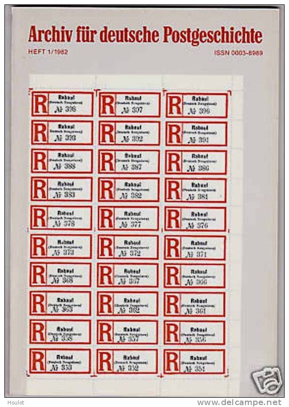 ARCHIV FÜR DEUTSCHE POSTGESCHICHTE    Band 1982 / 1 - Alemán (desde 1941)