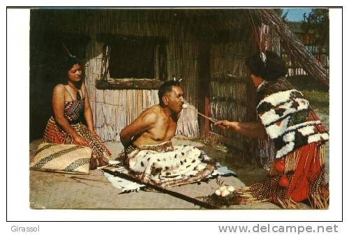 CPSM NOUVELLE ZELANDE Rite Sacré Maori Feeding The Tohunga - Nuova Zelanda