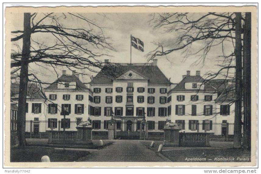 Rppc APELDOORN NETHERLANDS Koninklijk Paleis ROYAL PALACE 1934 - Apeldoorn
