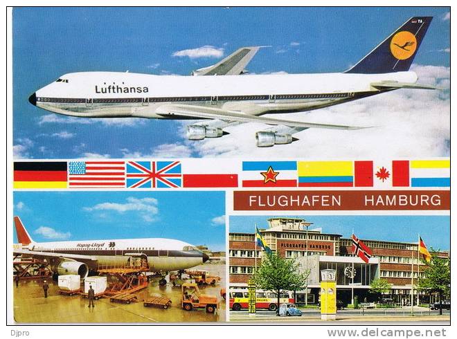 Hamburg Flughafen   / Mehrbildkarte - Harburg