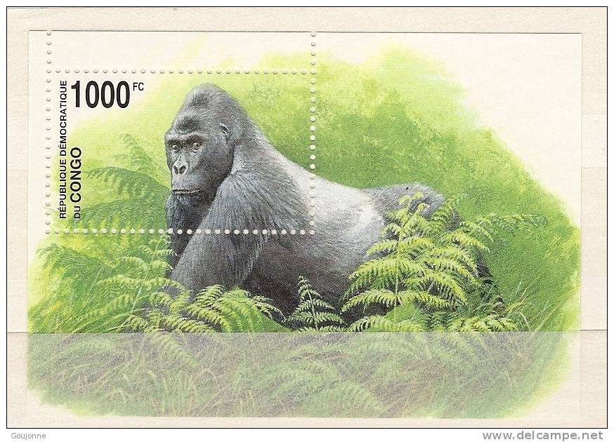 CONGO (République Démocratique)  Faune Protection De La Nature Gorille  De Montagne    BF 69G** - Gorilas