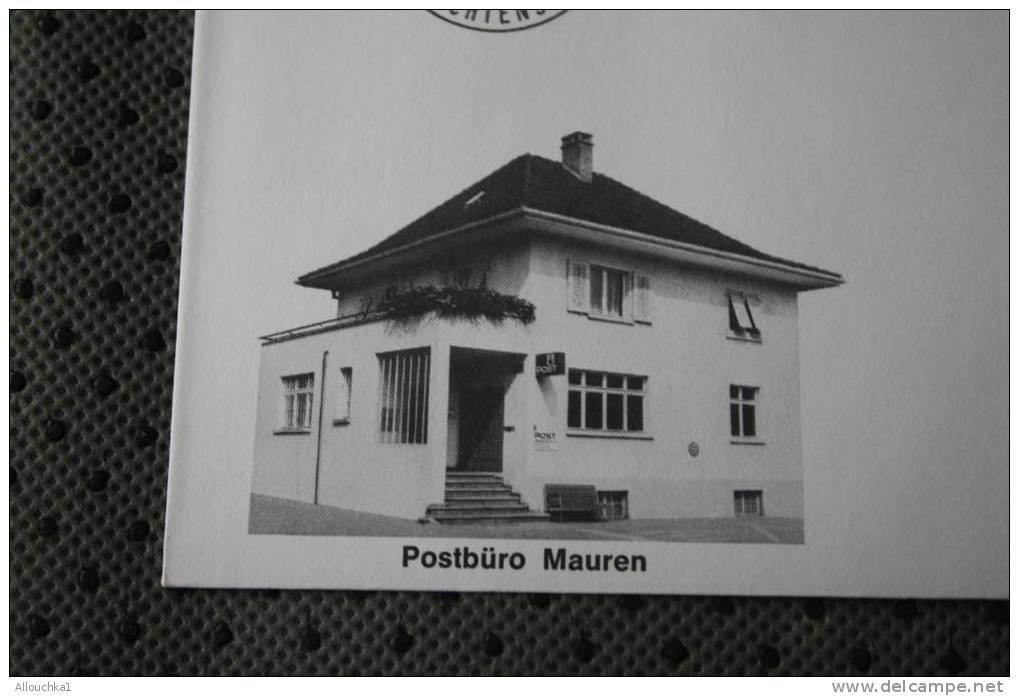 1980 LETTRE MAXIMUM LIECHTENSTEIN THEME DES BUREAUX DE POSTE  POSTBURO MAUREN - Lettres & Documents