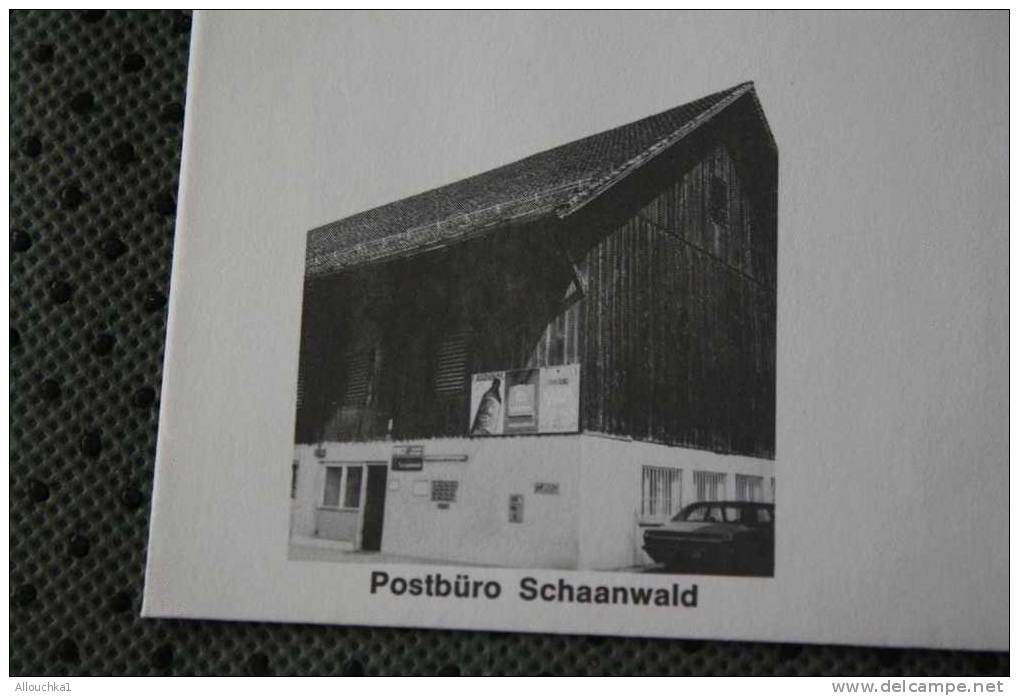 1980 LETTRE MAXIMUM LIECHTENSTEIN THEME DES BUREAUX DE POSTE  POSTBURO SCHAANWALD - Storia Postale