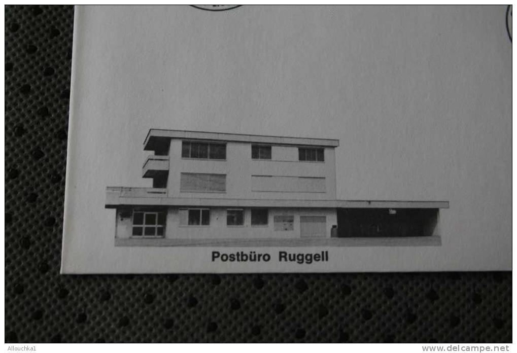 1980 LETTRE MAXIMUM LIECHTENSTEIN THEME DES BUREAUX DE POSTE   POSTBURO RUGGELL - Storia Postale