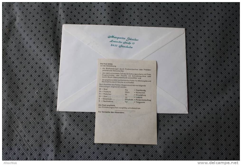 Recommandé Valeur Declarée1981 DEUTSCHE BUNDESPOST MARCOPHILIA LETTRE DISTRIBUTEUR AFF AVEC VIGNETTES - Machine Labels [ATM]