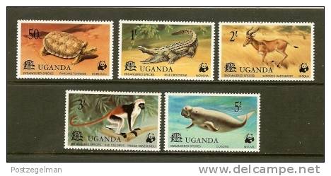 UGANDA 1977 MNH Stamp(s) Endangered Species 166-170 - Other & Unclassified