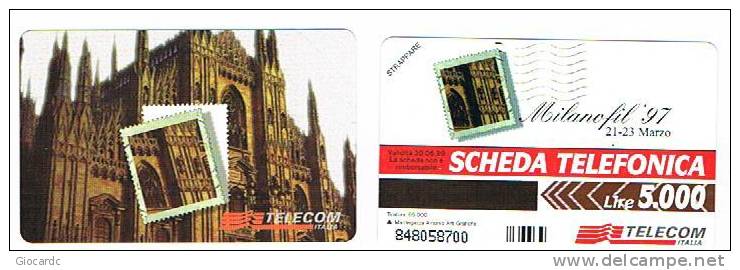 TELECOM ITALIA  - CAT. C.& C 2662 -  MILANOFIL 1997, IL DUOMO  -  NUOVA - Pubbliche Speciali O Commemorative