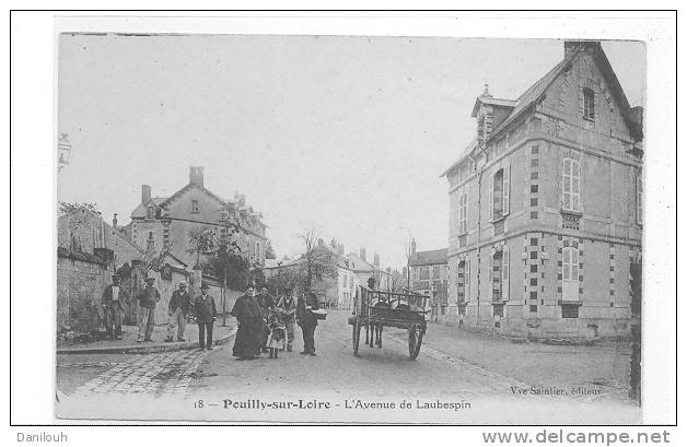 58 // POUILLY SUR LOIRE - L'Avenue De Laubespin, Vve Saintier édit N° 18, ANIMEE - Pouilly Sur Loire