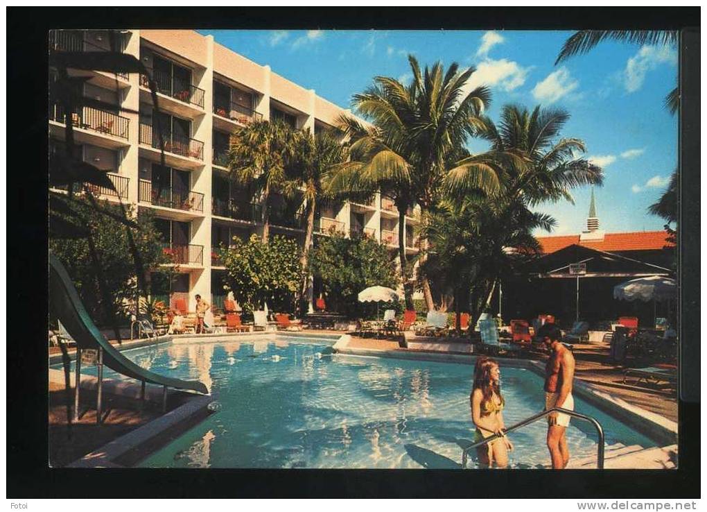 PHOTO POSTCARD HOWARD JOHNSONS MOTOR LODGEFORT LAUDERDALE FLORIDA USA CARTE POSTALE - Fort Lauderdale