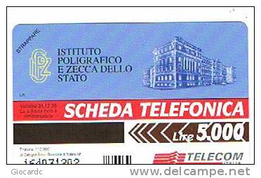 TELECOM ITALIA  - CAT. C.& C  2705 - ISTITUTO POLIGRAFICO E ZECCA DELLO STATO - NUOVA - Pubbliche Speciali O Commemorative