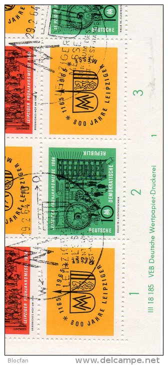 Leipziger Messe 1964 DDR 1012/3 Als Bogen E SST 55€ Mit DV 1 Messehof Foglietto Bf Technic Bloc Fair Sheetlet Of Germany - 1st Day – FDC (sheets)