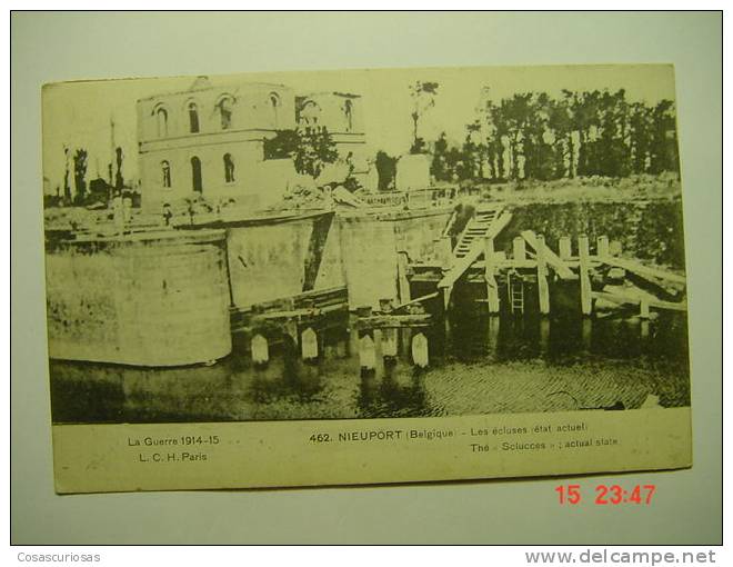 6049 BELGIE BELGIQUE NIEUPORT LES ECLUSES LA GUERRE 1914-15  YEARS  1921  OTHERS IN MY STORE - Transport (sea) - Harbour