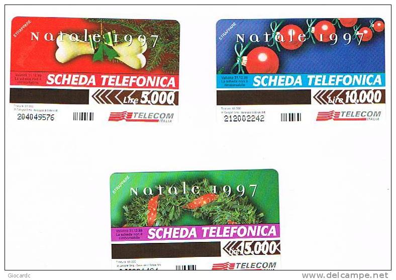 TELECOM ITALIA  - CAT. C.& C  2787.2789 - NATALE 1997- NUOVA - Pubbliche Speciali O Commemorative