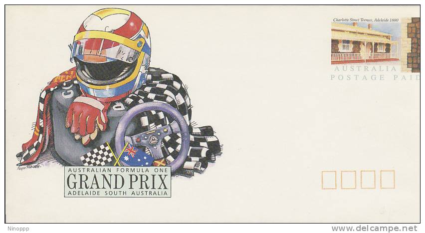 Australia-1985 Adelaide Formula 1 Gran Prix,Helmet, Unused Envelope - Postwaardestukken