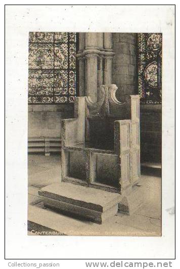 Cp, Angleterre, Kent, Canterbury Cathedral, St-Augustine's Chair - Canterbury