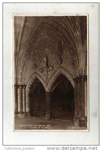 Cp, Angleterre, London, Westminster Abbey, Chapter House, Doorway Of Vestibule, Voyagée - Westminster Abbey
