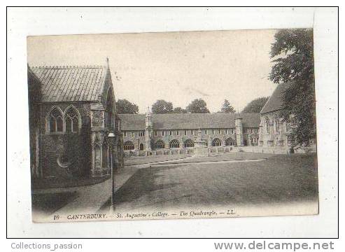 Cp, Angleterre, Kent, Canterbury, St-Augustine's College, The Quadrangle - Canterbury