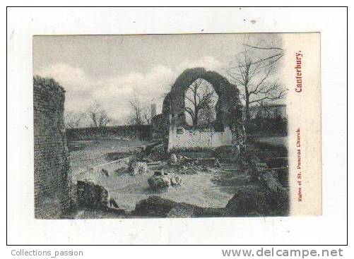 Cp, Angleterre, Kent, Canterbury, Ruins Of St-Pancras Church - Canterbury