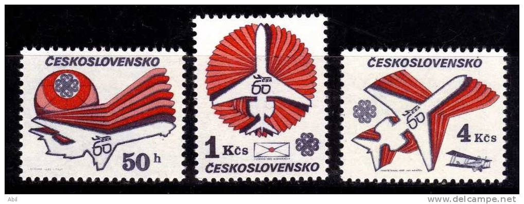 Tchécoslovaquie 1983 N°Y.T. : 2546 à 2548** - Nuovi
