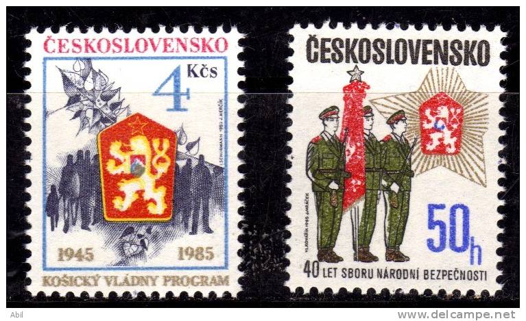 Tchécoslovaquie 1985 N°Y.T. : 2623 Et 2624** - Unused Stamps