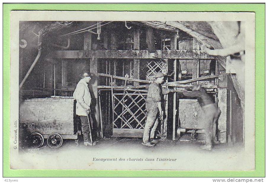 Encagement Des Chariots Dans L'intérieur (Puits De Lucy Montceau Les Mines). - Mines