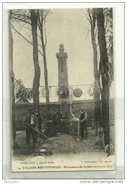 VILLERS-BRETONNEUX(80)1916-monuments Des Soldats Morts En 1870- - Villers Bretonneux