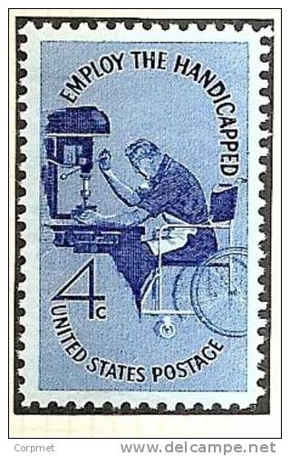 HANDICAPS - VF USA EMPLOY THE PHYSICALLY HANDICAPPED 1960  Yvert # 690 - MINT (LH) - Handicaps