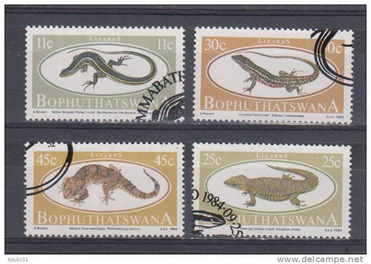 Bophuthatswana YT 129/32 Obl : Lézards - Bophuthatswana