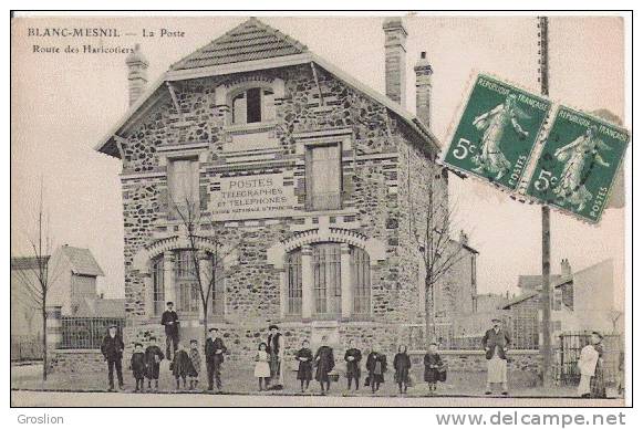 BLANC MESNIL LA POSTE ROUTE DES HARICOTIERS (BELLE ANIMATION)1912 - Le Blanc-Mesnil