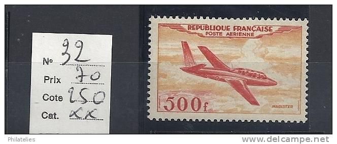 32 TB CENTRE COTE 250 E - 1927-1959 Postfris