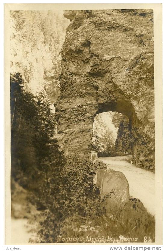 Bad Ragaz .  Taminaschlucht .    SUPERBE PHOTO SEPIA . - Bad Ragaz