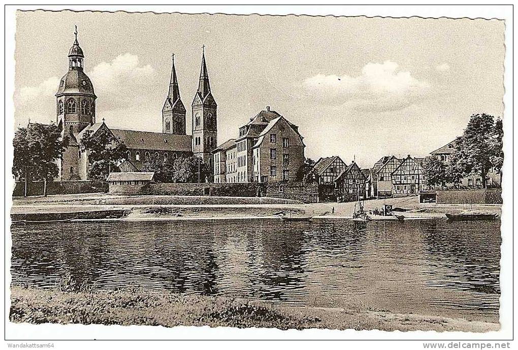 AK 11 SELIGENSTADT (Hessen) - Mainpartie Kirche 25.8.58 - 12 (16) SELIGENSTADT (HESS) B Nach Hohendorf B. Bad Brambach - Offenbach