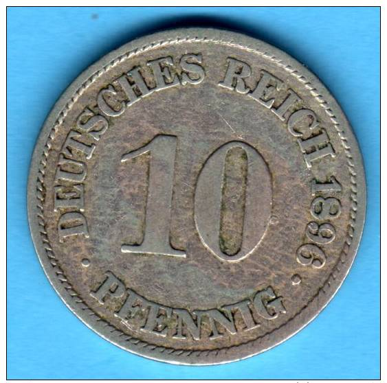 ALEMANIA GERMANY DEUTSCHLAND   - Deutsches Reich / Imperio    10 Pfennig 1896 A - 10 Pfennig