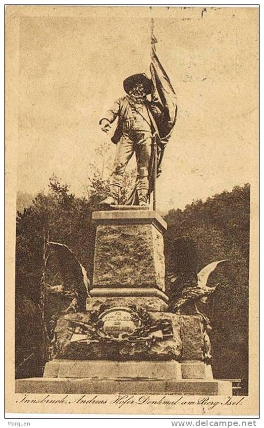 Postal Innsbruck (Austria) 1926. Statue Andreas Hofer - Briefe U. Dokumente