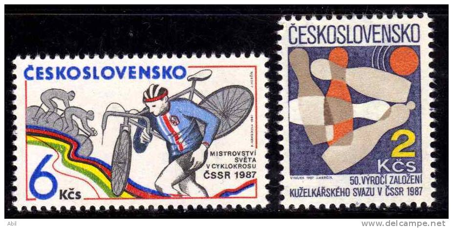 Tchécoslovaquie 1987 N°Y.T. : 2707 Et 2708** - Unused Stamps