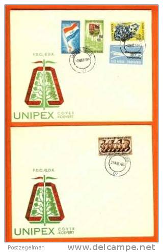 SOUTH AFRICA 1960 2 X FDC 50 Years Union (UNIPEX) 268-272 - FDC