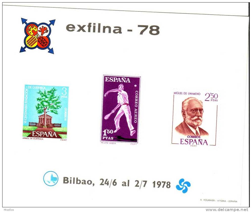 Documento Exfilna 1978 Bilbao 24/6 Al 2/7 1978 - Cartas & Documentos