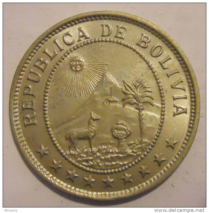 Bolivie Bolivia 50 Centavos 1939 Km 182 UNC ! - Bolivia